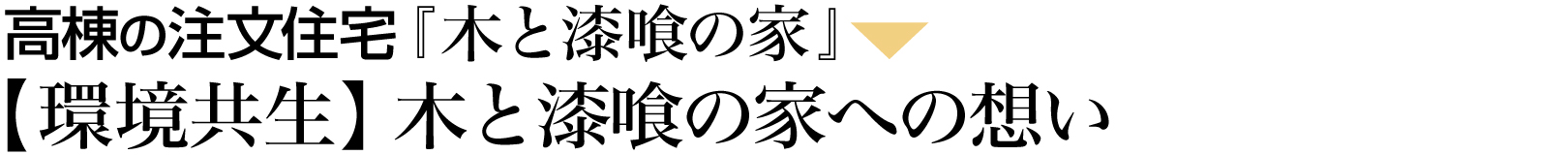 「環境共生」木と漆喰の家への想い